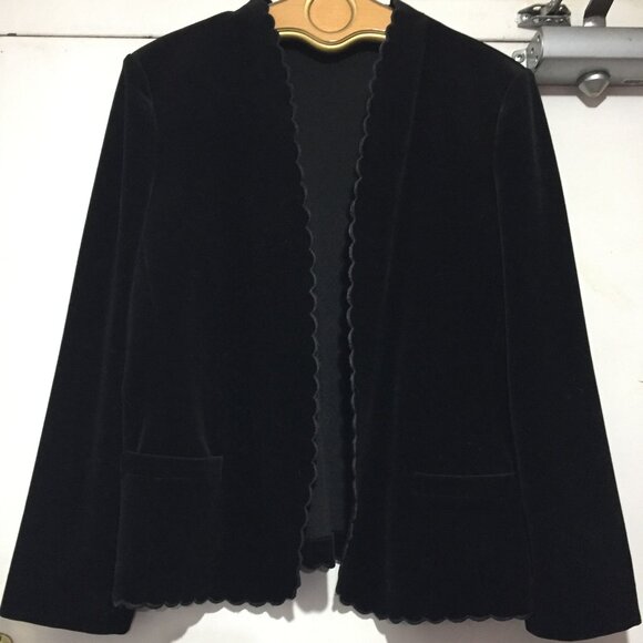 VINTAGE ACT lll OPEN FRONT VELVET JACKETS SIZE S - Picture 3 of 9